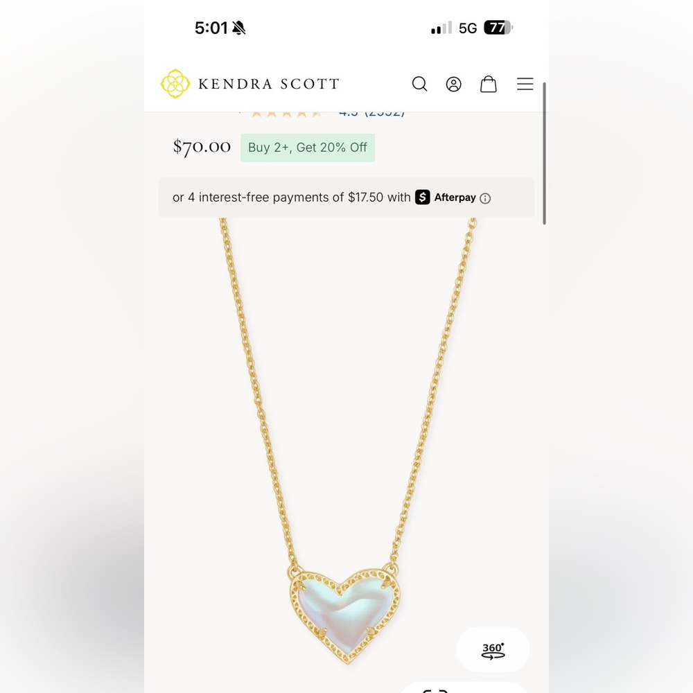 Kendra Scott Ari heart necklace